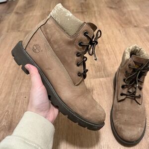 Timberland | Men's Tan Suede Waterproof Lace Up Ankle Boots, 6 M